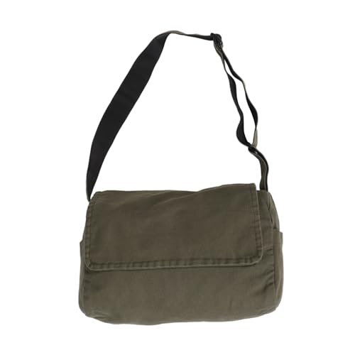 VALICLUD Canvas Messenger Bag Große Umhängetasche aus Langlebigem Canvas Geräumig für Schule und Arbeit Verstellbarer Schulterriemen Vielseitig Tragbar als Crossbody oder Tote für Damen und von VALICLUD