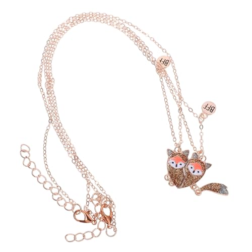 VALICLUD Cartoon Fuchs Charms Für Süßer Kettenpullover Charm Für Puzzle Schmuck Magnetisch Halskette Für Kleinkinder Herzform Für Jeden Tag Mädchen Freund Passende von VALICLUD