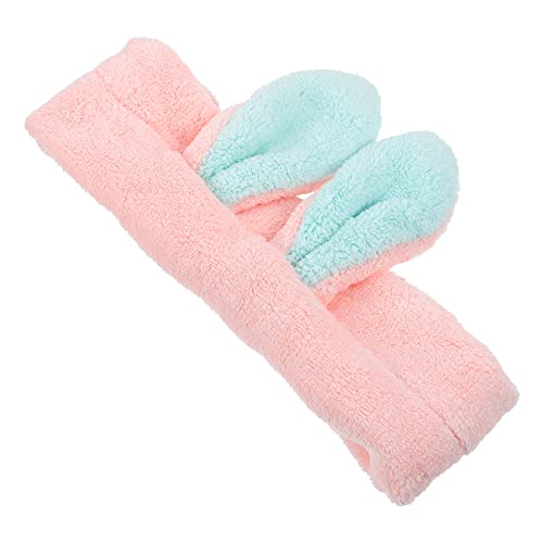 VALICLUD Haarband Mit Hasenohren Für Damen Dehnbares Fleece Stirnband Zum Waschen Gesichts Süßer Kopfschmuck Für Make up Und Spa Anwendungen Rosa Elastisches Dusch Haarband Mit von VALICLUD