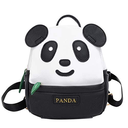 VALICLUD Cartoon Panda Muster Schöne Reiserucksack Rucksack Schultasche Umhängetasche für Jungen Mädchen (Small Size, Black) Stylische Tasche von VALICLUD