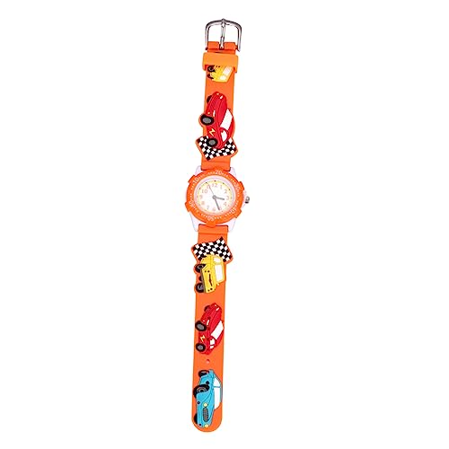 VALICLUD Kinderuhr Mit Auto-Muster wasserdichte Cartoon Armbanduhr Für Jungen Und Mädchen Orange Strapazierfähiges Material Kreative Gestaltung Für Und Täglichen Gebrauch von VALICLUD