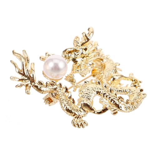 VALICLUD Chinesische Dragon Brooch Anstecknadel aus Langlebiger Dekorative Unisex Brosche für Jacken Pullover Schals Kreative Drachenform Geeignet für Damen und Herren von VALICLUD