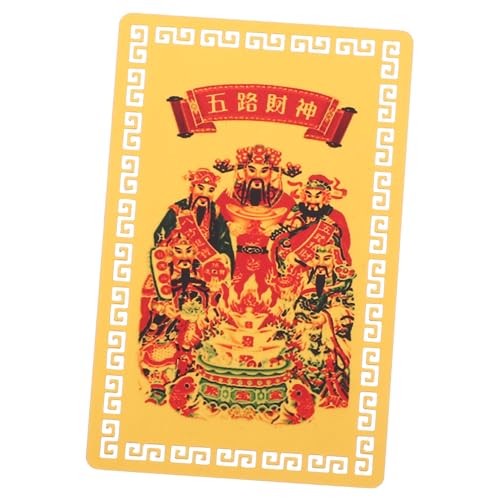 VALICLUD Chinesische Feng Shui Amulettkarte für Wohlstand und Schutz Kompakte Glückskarte für Geldbeutel Chinesisches Neujahr für Reichtum und Positive von VALICLUD