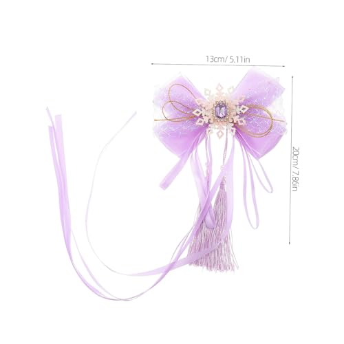 VALICLUD Chinesische Haarschleifen für Mädchen Leichte Gazebögen Süße Haarspangen Festhaltende Clips Vielseitig für Alltag Party Hochzeit Zartes Haaraccessoire in Flieder von VALICLUD