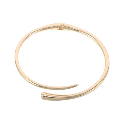 VALICLUD Chunky Choker Halskette Damen Geometrisch Tropfenförmig Metall Offener Federverschluss Verstellbar Punk Statement Schmuck für Hochzeit Party Alltag von VALICLUD