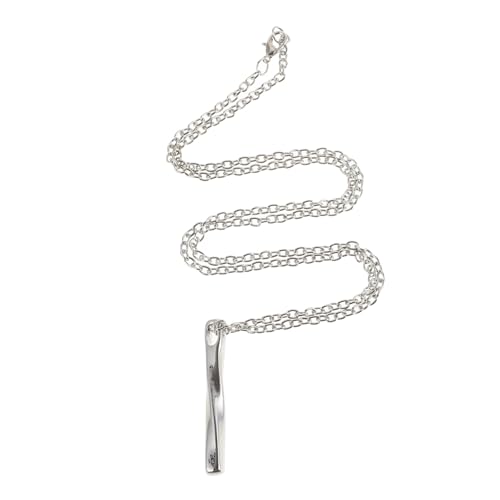 VALICLUD Chunky Silberne Toggle Halskette mit Verdrehtem Würfelanhänger Unisex Schmuck für Herren und Damen Moderner Hip Hop Stil Vielseitig als Hoodie Kettenanhänger und Modisches von VALICLUD