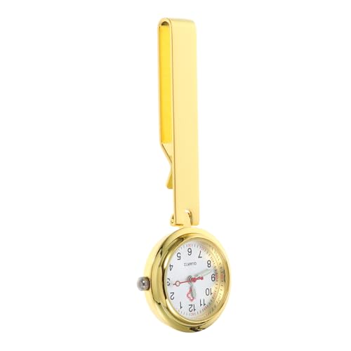 VALICLUD Clip-Uhr Mit Zeigern Praktische Ansteckuhr Für Medizinisches Personal Tragbare Fob Taschenuhr Goldene Farbe Für Täglichen Gebrauch VALICLUD Clip-Uhr Mit Zeigern Praktische Ansteckuhr Für Medizinisches Personal Tragbare Fob Taschenuhr Goldene Farbe Für Täglichen Gebrauch von VALICLUD