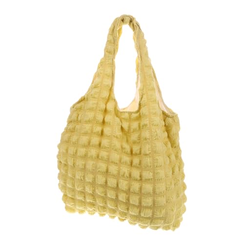 VALICLUD Pufftasche Gehäkelte Einkaufstasche Knotentasche Für Damen Cloud Gewebte Einkaufstasche Segeltuch Schultertasche Kleinkinder Strohhandtasche Kleine Mädchen Blasengeldbörse von VALICLUD