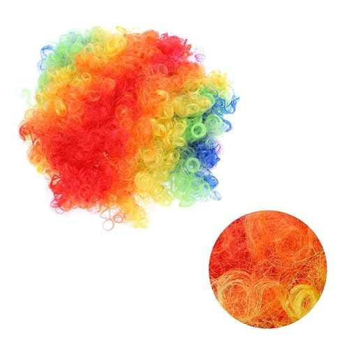 VALICLUD Bunte Clownperücke Vollfarbiges Haarteil Perücke Für Halloween Perücke Für Clown Strapazierfähige Chemiefaser Natürlich Aussehend Glatt Und Angenehm Zu Tragen Für von VALICLUD