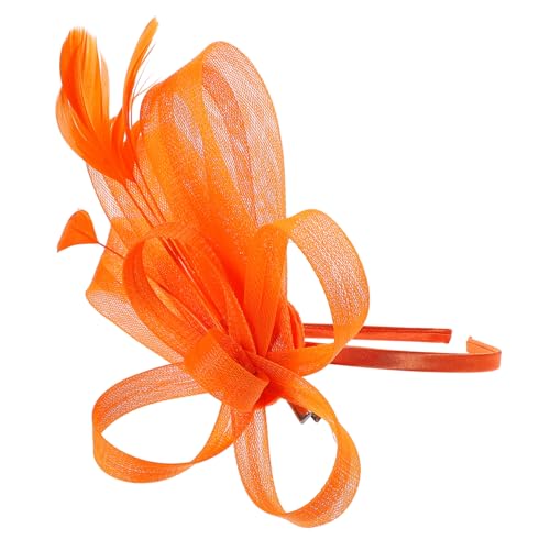 VALICLUD Fascinator Für Damen Federhut Stirnband Haarschmuck Modisch Elegant Für Hochzeit Teeparty Bankett Cocktail von VALICLUD
