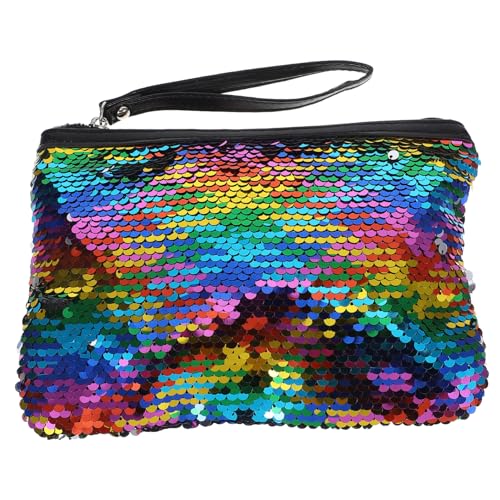 VALICLUD Color Changing Paillette Kosmetiktasche Tragbare Clutch Für Damen Chic Und Für Make-up Abendveranstaltungen Und Freizeit Für von VALICLUD