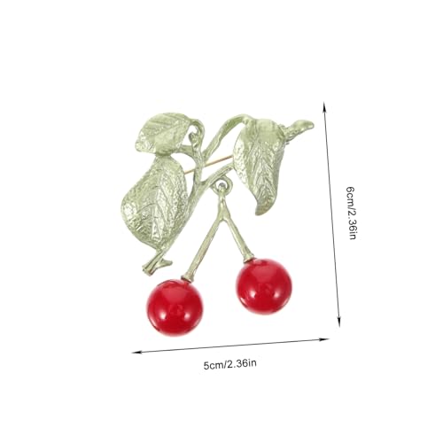 VALICLUD Creative Kirschenbrosche aus Langlebiger Legierung Modisches Ansteckaccessoire für Kleidung Taschen und Rucksäcke Leichte Dekoration für Frauen und zu Anlässen von VALICLUD