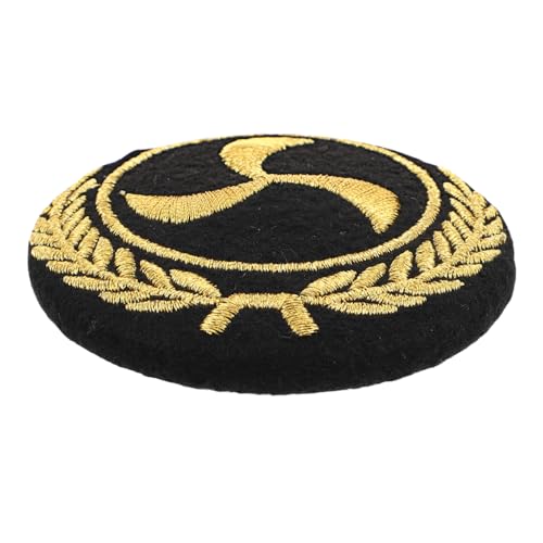 Cap Badge Logo Marineabzeichen Bootszubehör Für Herren Segelzubehör Marine-kappe Marine Kostümzubehör Offiziersabzeichen Partygeschenke Des Kapitäns Gestickte Embleme Metall von VALICLUD