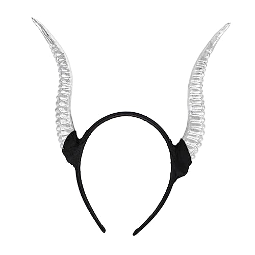 Croissant-stirnband Sheep Horn Headband Sheep Cosplay Horn Dekor Stirnband Aus Tierhorn Hörner Von Schafantilopen Karnevalsparty Kopfschmuck Haarklammer Punk Kind Plastik Krone von VALICLUD