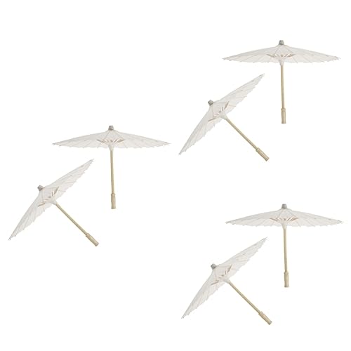 VALICLUD DIY 12 Stk aus Papier Hochzeitsschirme weißer Regenschirm aus Papier Handbuch Regenschirm aus Ölpapier Requisiten Bastelschirm Braut Bambus von VALICLUD