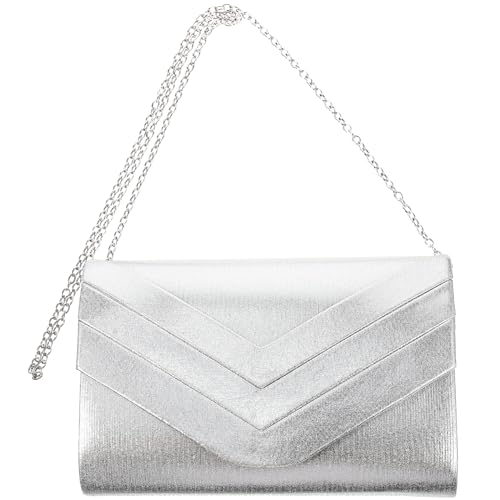 VALICLUD Damen Abendtasche Für Mädchen Weiße Geldbörse Mini Clutch Mode Geldbörse Tragbar Münzen Tasche Mädchen Geldbörsen Partytasche Bankett Clutch Handtasche Mode Abendtasche von VALICLUD