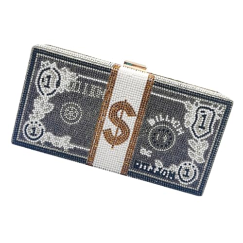 VALICLUD Damen Abendtasche mit Funkelnden Strasssteinen Modische Clutch für Dinner Party Hochzeit Ball und Festliche Anlässe Stilvoller Begleiter für Besondere Momente von VALICLUD