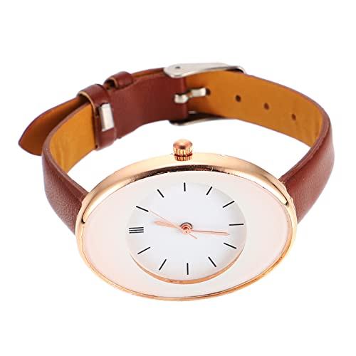 VALICLUD Armbanduhr Damen Quarzuhr Verstellbares Lederarmband Dekorative Uhr Für Frauen Lässiger Freizeitstyle Leicht von VALICLUD