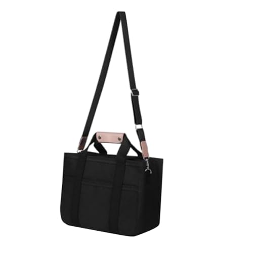 VALICLUD Damen Canvas Schultertasche Große Multifunktionale Umhängetasche Reusable Tote Bag für Arbeit Shopping Reise Alltag Tasche Schwarz von VALICLUD
