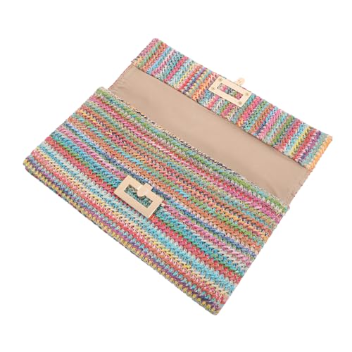 VALICLUD Damen Clutch Bag Gewebt Bunte Handtasche Leicht Party Abend Tasche Für Hochzeit Bankett Strand von VALICLUD