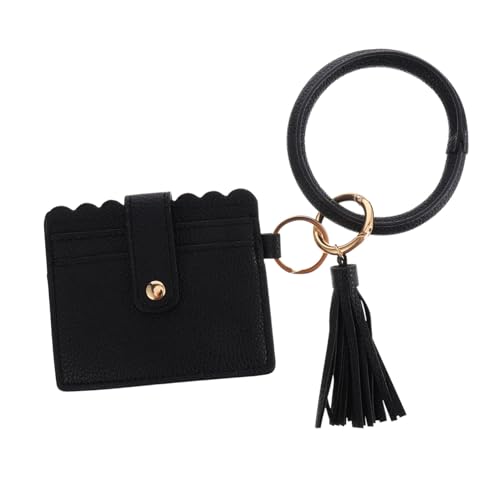 VALICLUD Damen Clutch Geldbörse mit Leopardenmuster PU Material Quasten Anhänger Armband Handtasche Kartenetui und Münzfach Kompakt und modisch für Alltag und besondere Anlässe von VALICLUD