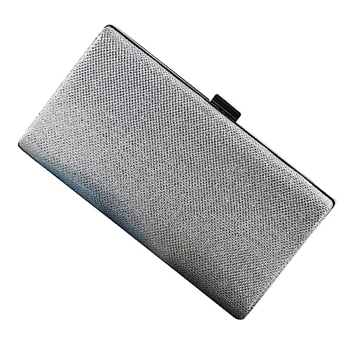 VALICLUD Damen Clutch Silber Glänzend Abendtasche Party Handtasche Große Kapazität für Hochzeit Ball Bankett und Festliche Anlässe Stilvoll Vielseitig von VALICLUD