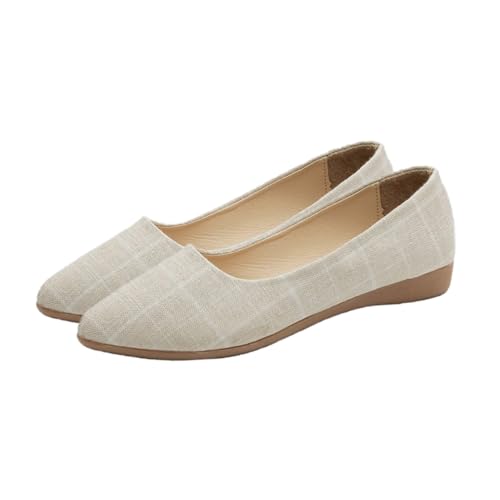 VALICLUD Damen Flache Schuhe mit Spitzem Zeh Lässige Stilvolle Ballerinas Stabiler Absatz Bequeme Sommerschuhe für Alltag und Freizeit rutschfeste Sohlen Farbe Cremeweiß VALICLUD Damen Flache Schuhe mit Spitzem Zeh Lässige Stilvolle Ballerinas Stabiler Absatz Bequeme Sommerschuhe für Alltag und Freizeit rutschfeste Sohlen Farbe Cremeweiß von VALICLUD