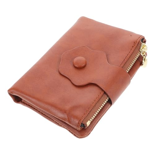 VALICLUD Reißverschlusshandtaschen Für Damen Geldbörsenkette Große Handgelenksgeldbörsen Kartenetui Braune Geldbörse Clutch Armband-geldbörse Dreifach Gefaltet von VALICLUD