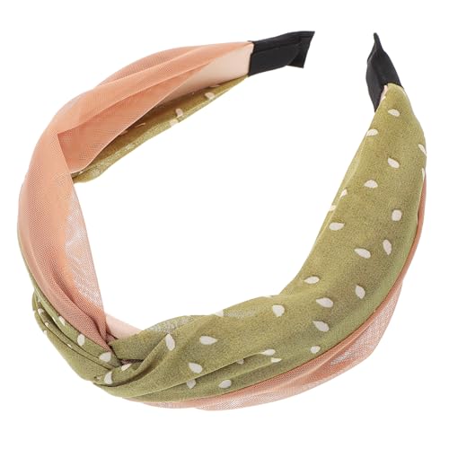 VALICLUD Stirnband Aus Stoff Mit Breiter Krempe Und Punkten Zartes Damen-haarband Rutschfest Und Bequem Für Frauen Und Mädchen Grün von VALICLUD