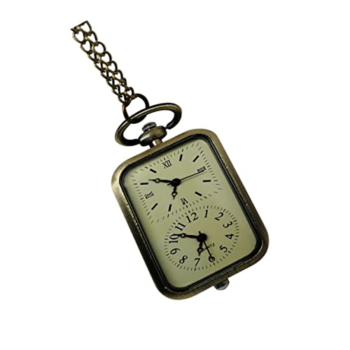 VALICLUD Vintage Taschenuhr Halskette Retro Doppelwerk Legierung Taschenuhr Für Damen Und Herren Stilvolle Kette Für Alltag Und Geschenke von VALICLUD
