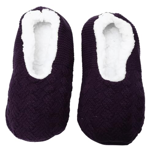 VALICLUD Damen Haussocken Slipper Warm Gefüttert Plüschsocken Rutschfest Weiche Socken für Herbst Winter Zuhause Gemütlich und Praktisch von VALICLUD