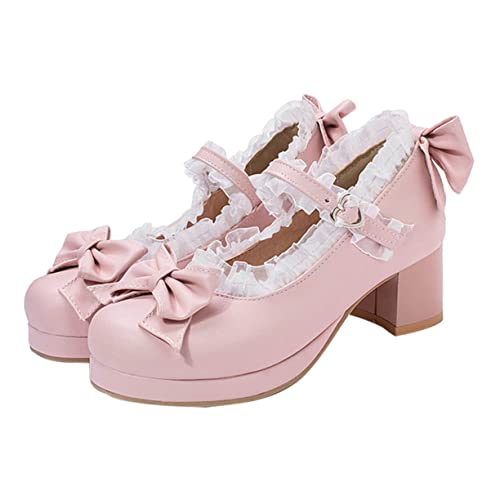 VALICLUD Damen High Heels Frühling Elegant Hoher Absatz Damen Schuhe Mode Bowknot Design Hautfreundlich Komfortabel von VALICLUD