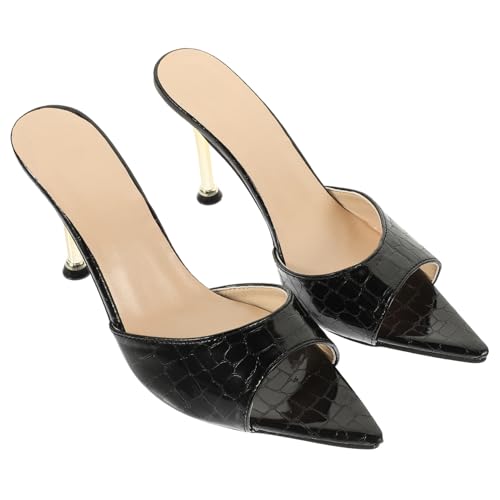 VALICLUD Damen High Heels Sandalen mit Spitzem Metallkopf Feine Absatzpantolette für Sommer Stabile Passung Bequemes Design für Festliche Anlässe und Lange Nutzung von VALICLUD
