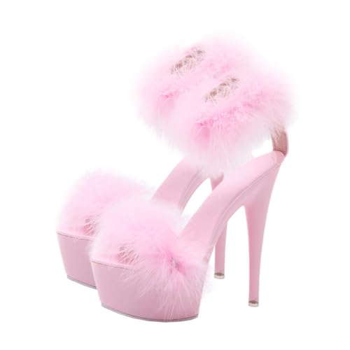 VALICLUD Damen High Heels Sandalen mit Ultrahohem Absatz Wasserdichte Sommer Plateau Sandaletten in Modische Pumps für Party und Freizeit Zufällige Farbe von VALICLUD
