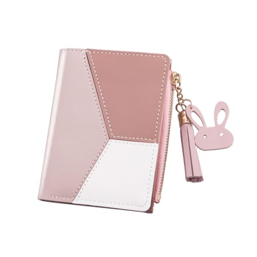 VALICLUD Damen Kleines Portemonnaie PU Kurz mit Reißverschluss und Tassel Multifunktionaler Zippered Holder Modische Kleine Geldbörse für Karten und Münzen Tragbar und Robust von VALICLUD