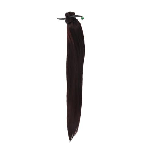 VALICLUD Lange Pferdeschwanz Extensions Für Damen Geflochtenes Design Im Chinesischen Stil Hanfu Haarschmuck Braun Für Traditionelle Kleidung Und Besondere Anlässe von VALICLUD