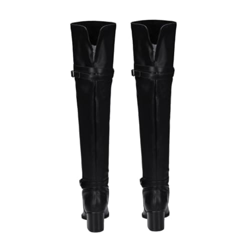 VALICLUD Damen Overknee Stiefel Herbst Winter Hochhackige Lange Boots mit Rutschfester Laufsohle Warm Gefüttert Strapazierfähig und für Alltag Freizeit Party von VALICLUD