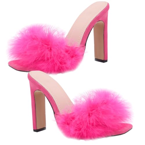 VALICLUD Damen Sandaletten mit Absatz Chic Outdoor Sommerschuhe Quadratischer Zehenbereich Stabiler Blockabsatz Modische Pantoletten für Alltag und Party Komfortabel und Elegant von VALICLUD