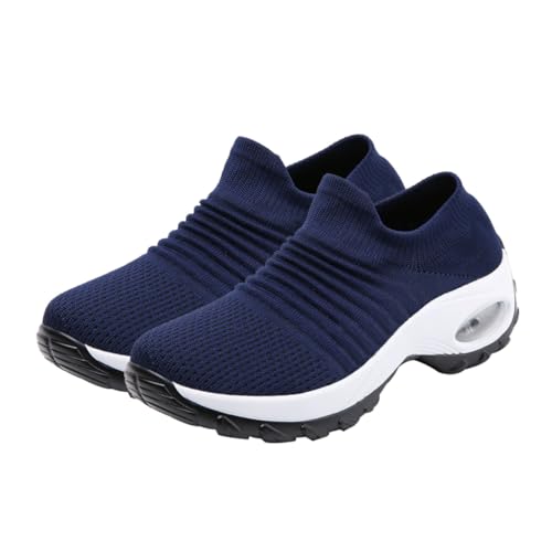 VALICLUD Damen Sneaker Sportschuhe Weite Komfort Atmungsaktiv Leichtgewichtige Luftpolster Turnschuhe Freizeit Schuhe mit Stoßdämpfung für Alltag und Training von VALICLUD