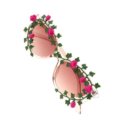 VALICLUD Damen Sonnenbrille mit Floralem Uv Schutz Pc Material Bequeme für Party Strand Alltag Stylische Flower Eyewear für Frauen von VALICLUD