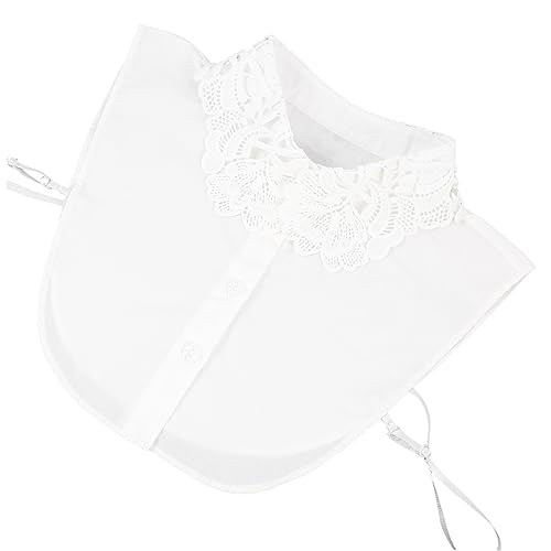 VALICLUD Spitzenkragen Für Damen Abnehmbar Fake-kragen Passend Für Pullover Kleider Uniformen Blusen Leicht Atmungsaktiv Mit Riemen Zum Fixieren Waschbar Für Jeden Anlass von VALICLUD