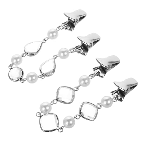 VALICLUD Damen Strickjacken Clips mit und Perlen Design Vielseitiger Taillengürtel Verschluss Brosche für Pullover und Schals Dekorativer Cardigan Clip Teilig von VALICLUD