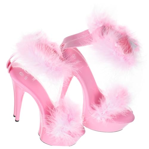 VALICLUD Damen Super High Heel Sandalen Plateau Sandaletten mit Schlankem Absatz für Sommer Party Club Strand in Rosa Modisch und Zufällige Farbe von VALICLUD