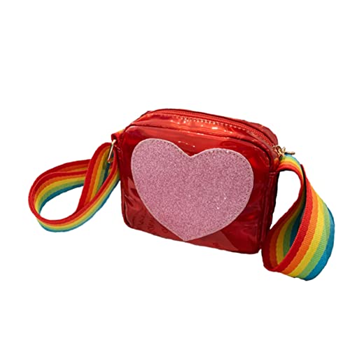 VALICLUD Kinder Umhängetasche Damenhandtasche Süße Taschen Für Damen Umhängetasche Für Kinder Schultertasche Süße Umhängetaschen Für Damen Liebe Mädchen Lasertasche Umhängetasche Kinder von VALICLUD