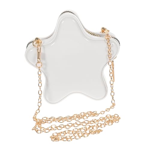 VALICLUD Damen Umhängetasche mit Stern motiv Leichte Kleine Crossbody Bag aus Langlebigem PVC und Vielseitig als Schulter Messenger Bag für Alltag und Sommer Geeignet von VALICLUD
