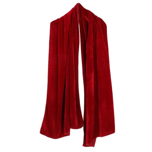 VALICLUD Luxuriöser Samt-schal für Damen Vielseitiger Wrap Elegantes Design für Formelle Anlässe Weinrot Warm und Hochzeiten und Abendveranstaltungen von VALICLUD