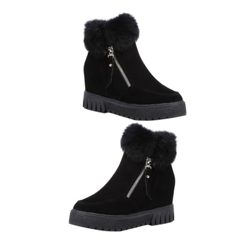 VALICLUD Damen Warm Gefütterte Kurzstiefel Winterstiefel mit Anti rutsch sohle Komfortable Atmungsaktive Schuhe für Frauen für Kalte Tage und Alltagsschick von VALICLUD