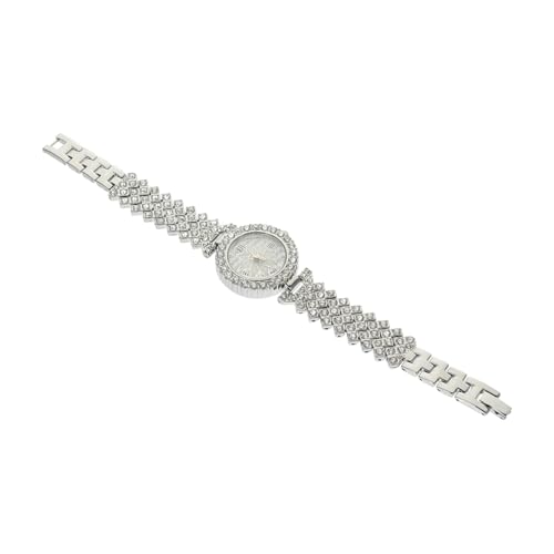 VALICLUD Damen Armbanduhr Mit Strass Stilvolle Freizeit Dekoruhr Verstellbare Quarzuhr Stilvolle Damenuhr Für Freizeit Und Besondere Anlässe Glänzende Armbanduhr in Silber VALICLUD Damen Armbanduhr Mit Strass Stilvolle Freizeit Dekoruhr Verstellbare Quarzuhr Stilvolle Damenuhr Für Freizeit Und Besondere Anlässe Glänzende Armbanduhr in Silber von VALICLUD