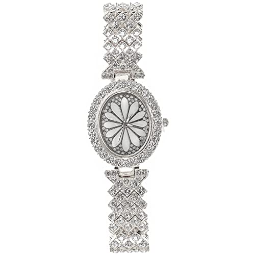 VALICLUD Damenuhr Solar- Für Frauen Modeuhren Für Damen Verstellbare Armbänder Für Damen Digitaluhr Analoge Uhr Damen Stylische Armbanduhr Dekorative Armbanduhr Damenmodeuhr Metall Silver von VALICLUD