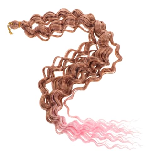 VALICLUD Deep Wave Bundles, Lockiges Kunsthaar, Weave Bundles, Hitzebeständige Perücke Aus Weicher Faser, Haarteile Für Frauen von VALICLUD